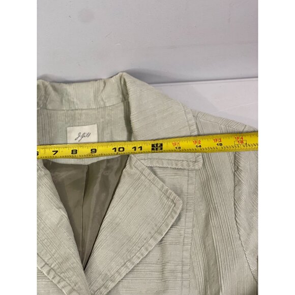 J. Jill Womens Light Green Corduroy Blend Coat Large With Button Details - Picture 12 of 16